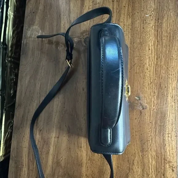 Vintage Givenchy Black Leather Top Handle 2 Way Bag - Picture 7 of 16